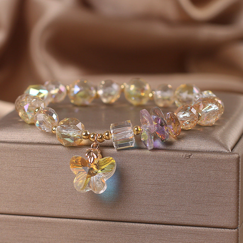 Golden Glow Citrine Butterfly Charm Bracelet - EclipticJew