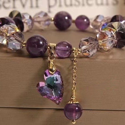 Bless Amethyst Healing Bracelet Love Crystal EclipticJew