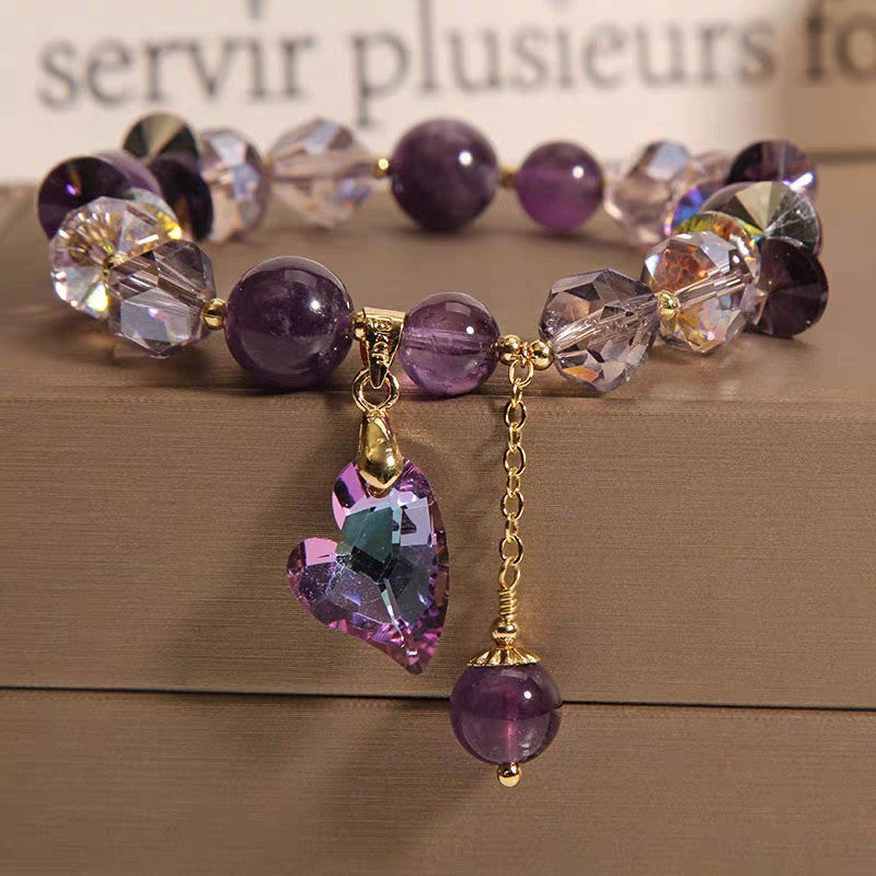 Bless Amethyst Healing Bracelet Love Crystal EclipticJew