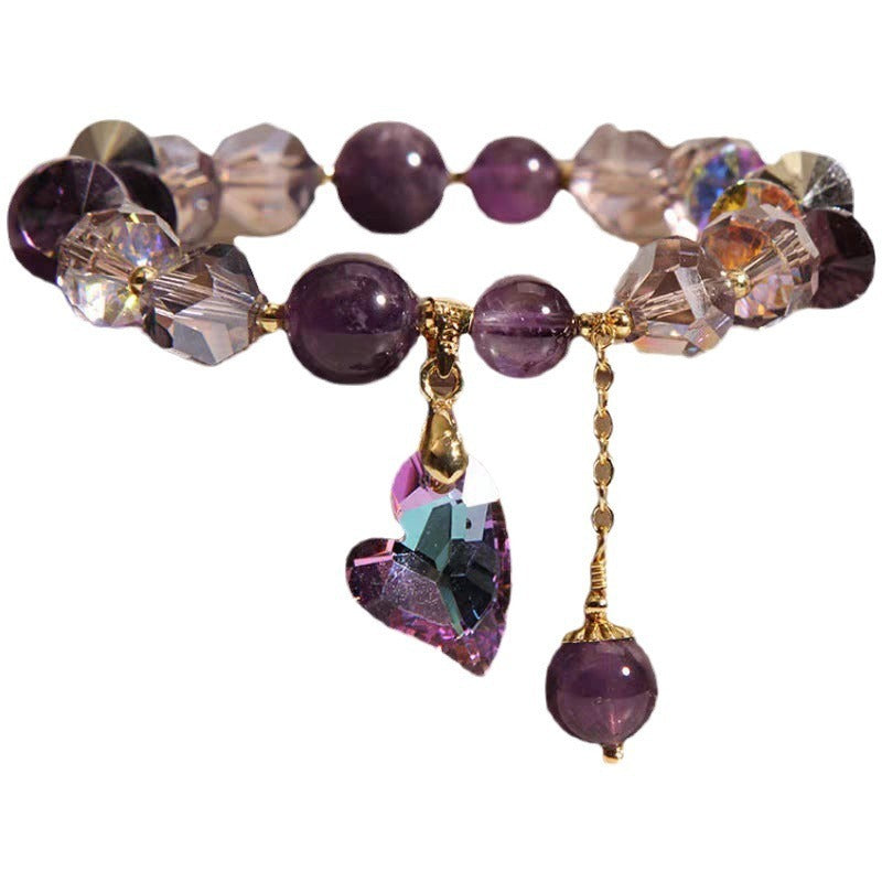 Bless Amethyst Healing Bracelet Love Crystal EclipticJew