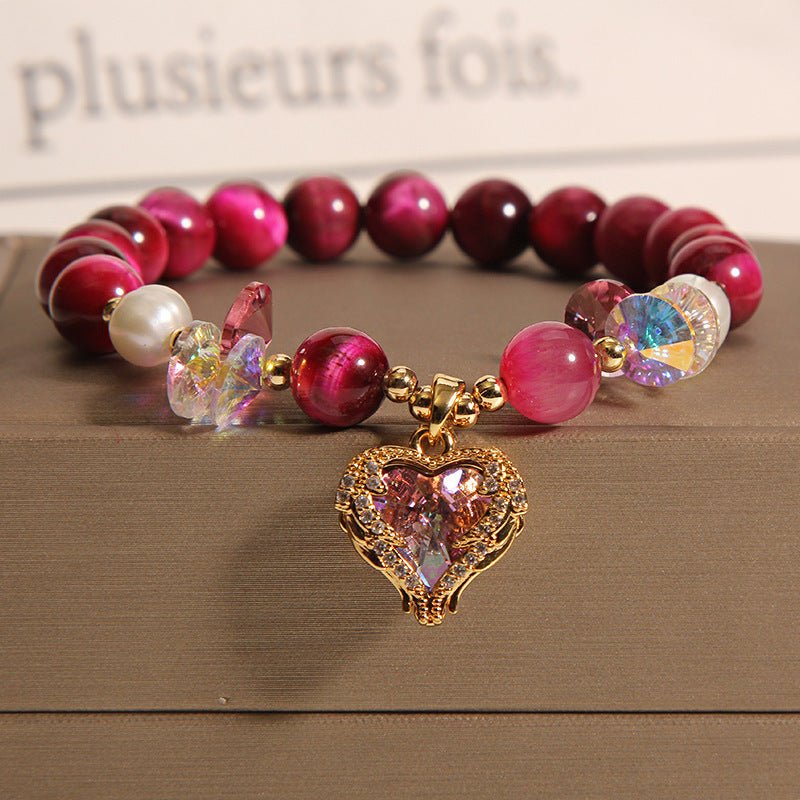 Fiery Strength Red Tiger Eye Bracelet - EclipticJew