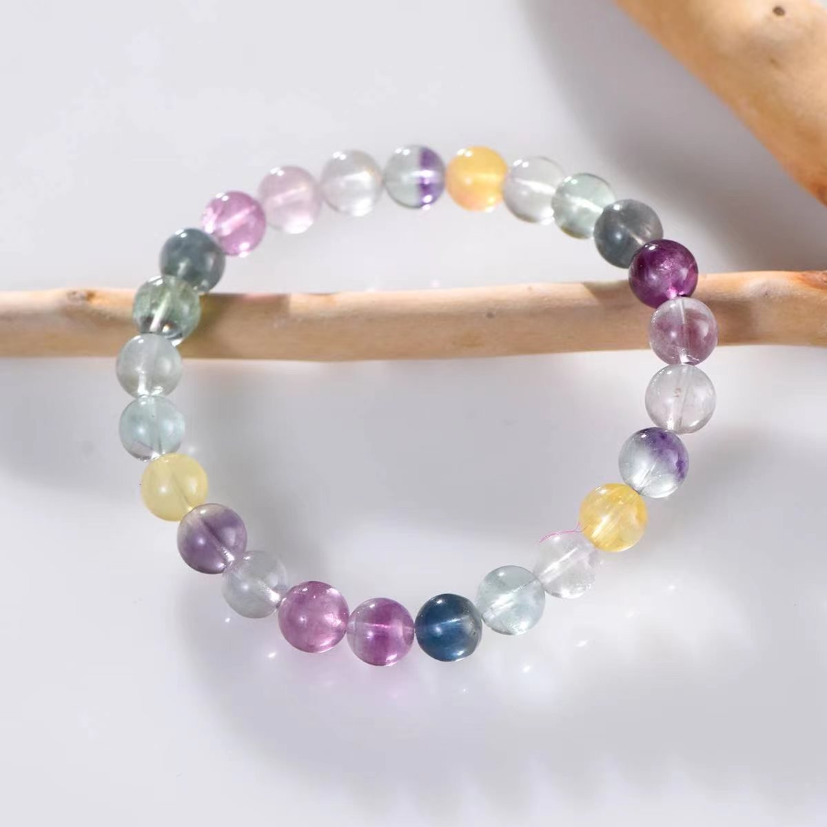 Rainbow Flourish Fluorite Quartz Bracelet - EclipticJewB2G1FBraceletsclear quartz