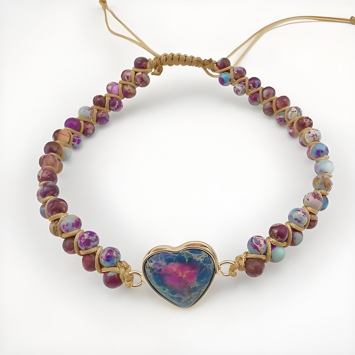 Red Emperor Stone crystal energy bracelet - EclipticJewBraceletsnewtrend