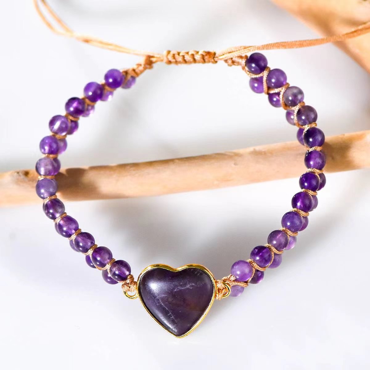 Royal Heart Amethyst & Labradorite Love Bracelet - EclipticJewBracelets