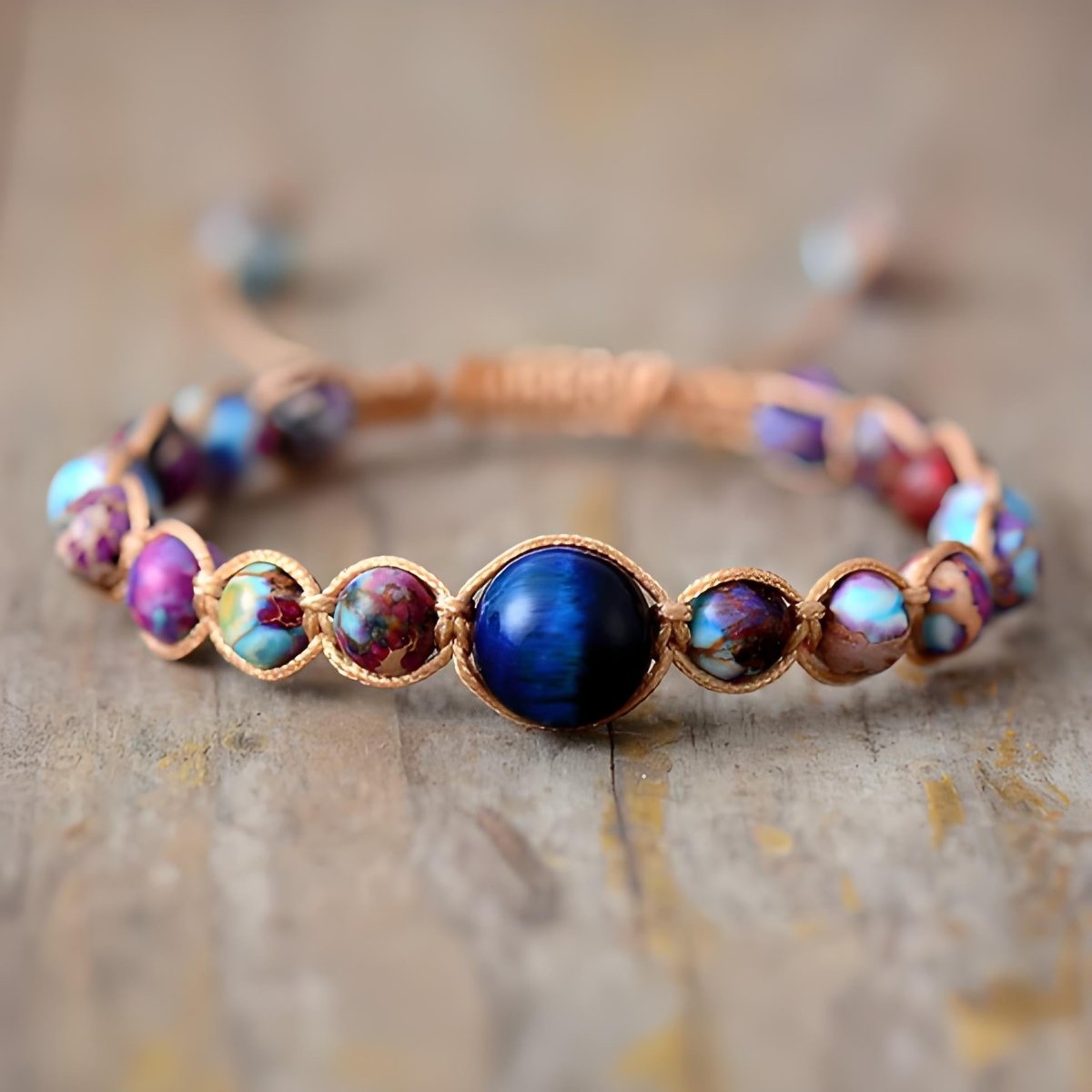 Serenity Blue Imperial Jasper Emperor Stone Bracelet - EclipticJewbraceletBraceletsnew