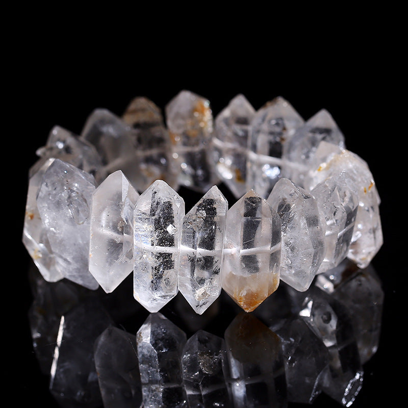Crystal Double Pointed Sparkling Diamond Bracelet - EclipticJew