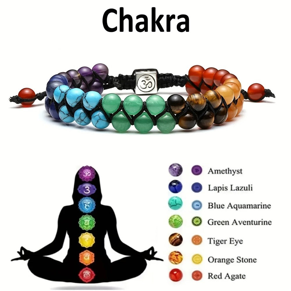 7 Chakra Gemstone Bracelet – Healing Crystals for Energy & Balance - EclipticJew