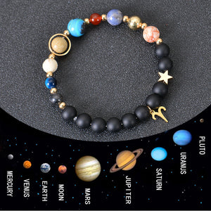 Eight Planets Twelve Constellations Bracelets Frosted Stone Beaded Bracelet EclipticJew