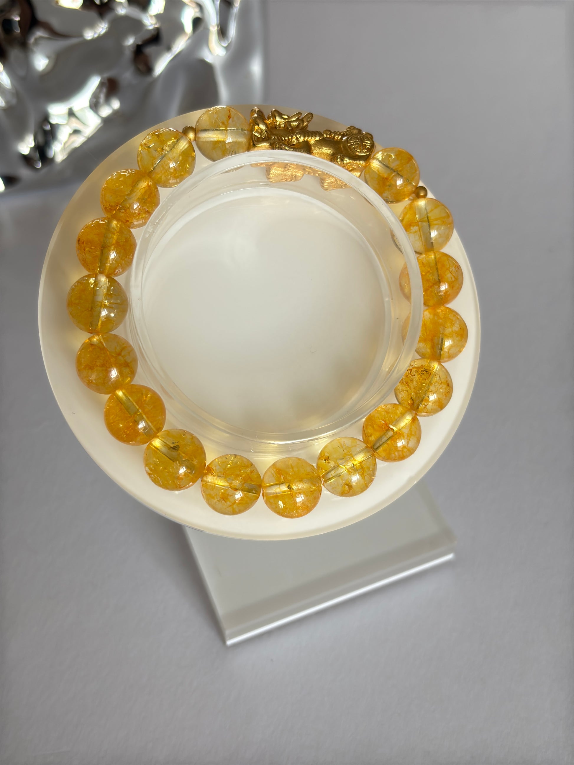 Natural Citrine Pixiu Crystal Bracelet