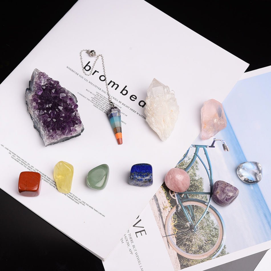 Amethyst Hexagonal Prism Set - Natural Crystal Power Stones - EclipticJew