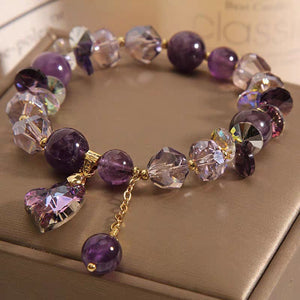 Bless Amethyst Healing Bracelet Love Crystal EclipticJew