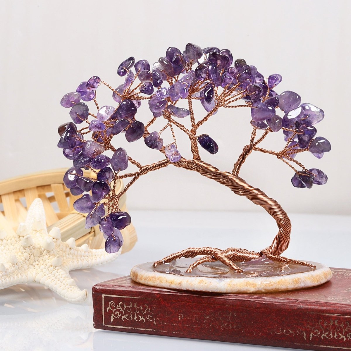 Creative Curved Cypress Crystal Tree Energy Crushed Stone - EclipticJew