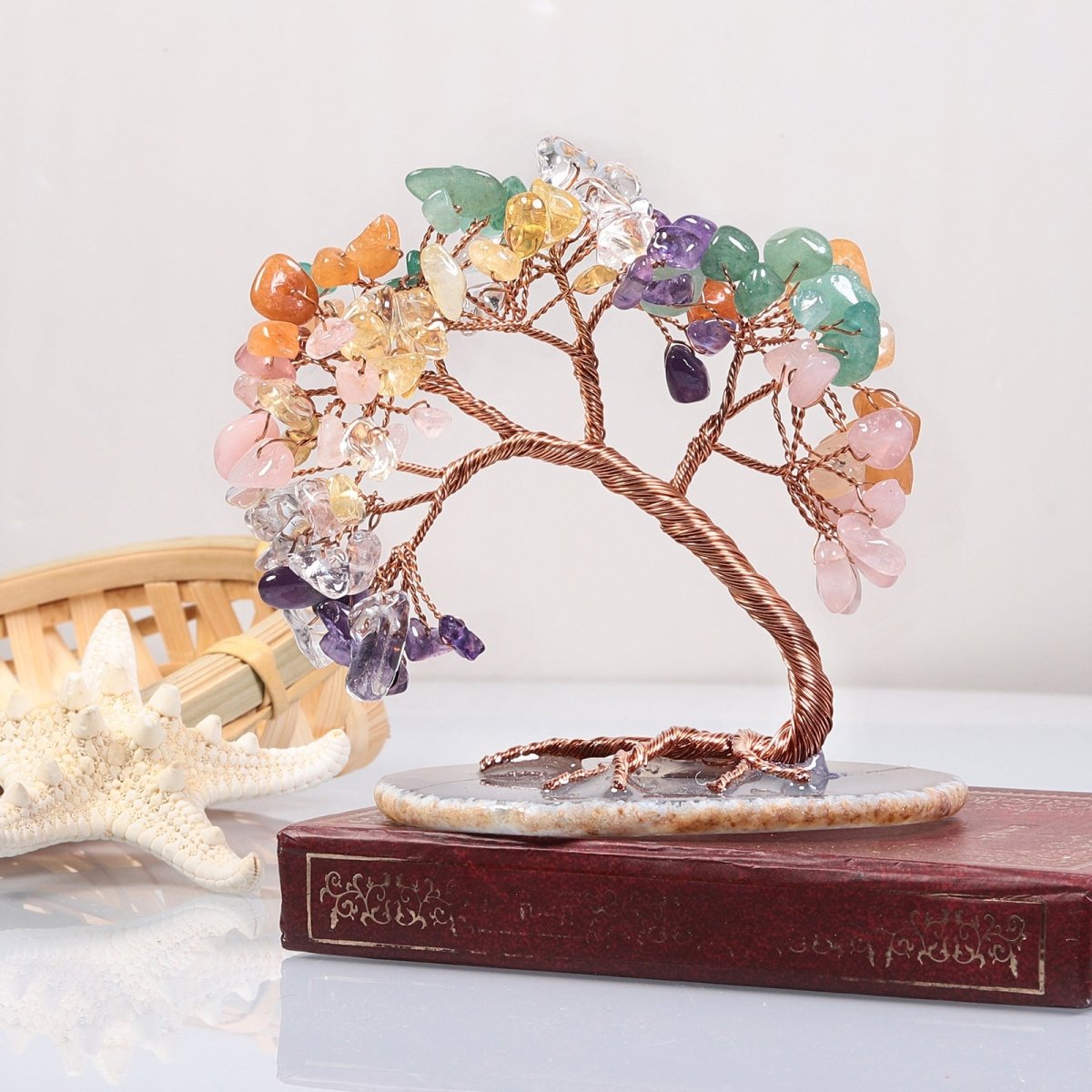 Creative Curved Cypress Crystal Tree Energy Crushed Stone - EclipticJew