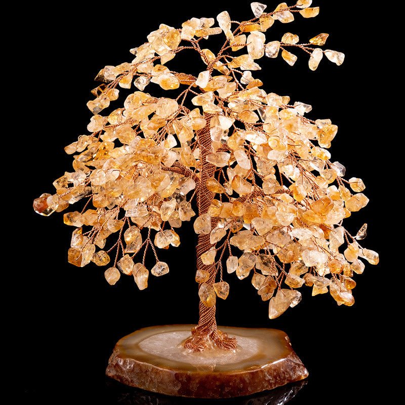 Crystal Lucky Tree Fortune Tree Agate Piece Lucky Tree Purely Handmade - EclipticJew