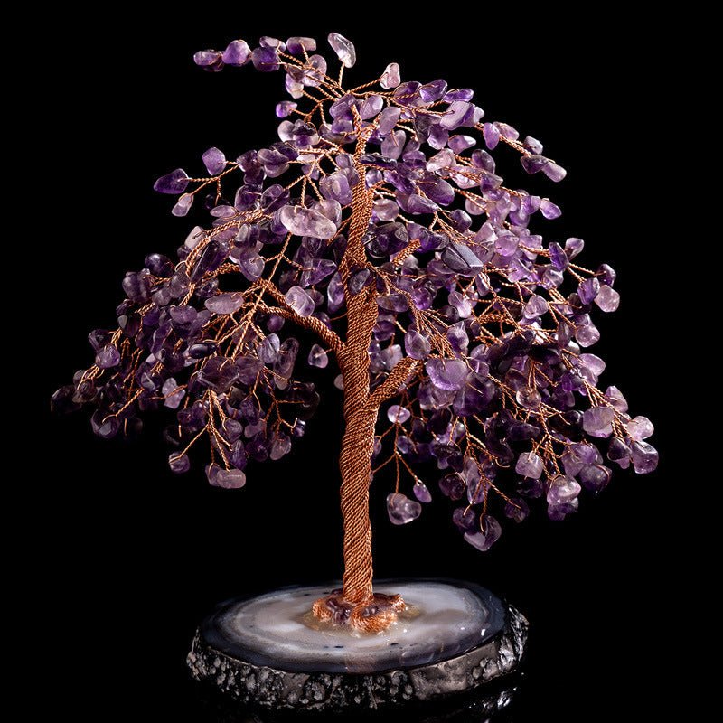 Crystal Lucky Tree Fortune Tree Agate Piece Lucky Tree Purely Handmade - EclipticJew