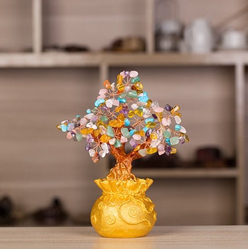 Crystal Lucky Tree Money Bag Tree Money Tree - EclipticJew