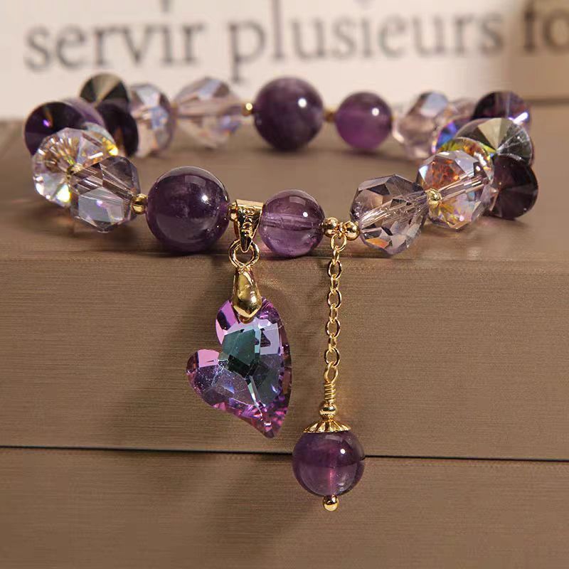 Bless Amethyst Healing Bracelet Love Crystal EclipticJew