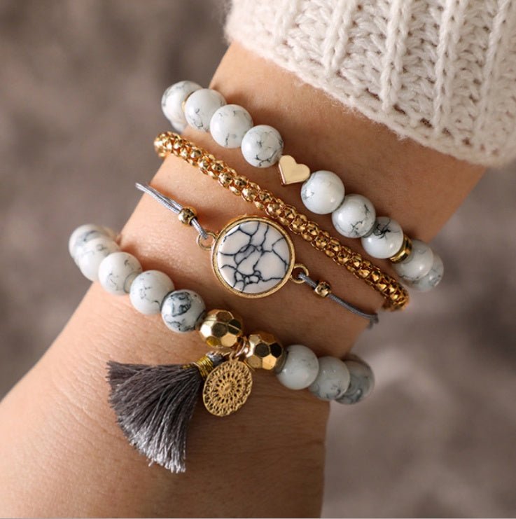 Geometric Pine Stone Fringe Bracelet - Creative Hollow Design - EclipticJew