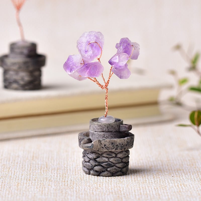 Home Decorative Crafts Amethyst Money Tree Ornaments - EclipticJewamethyst