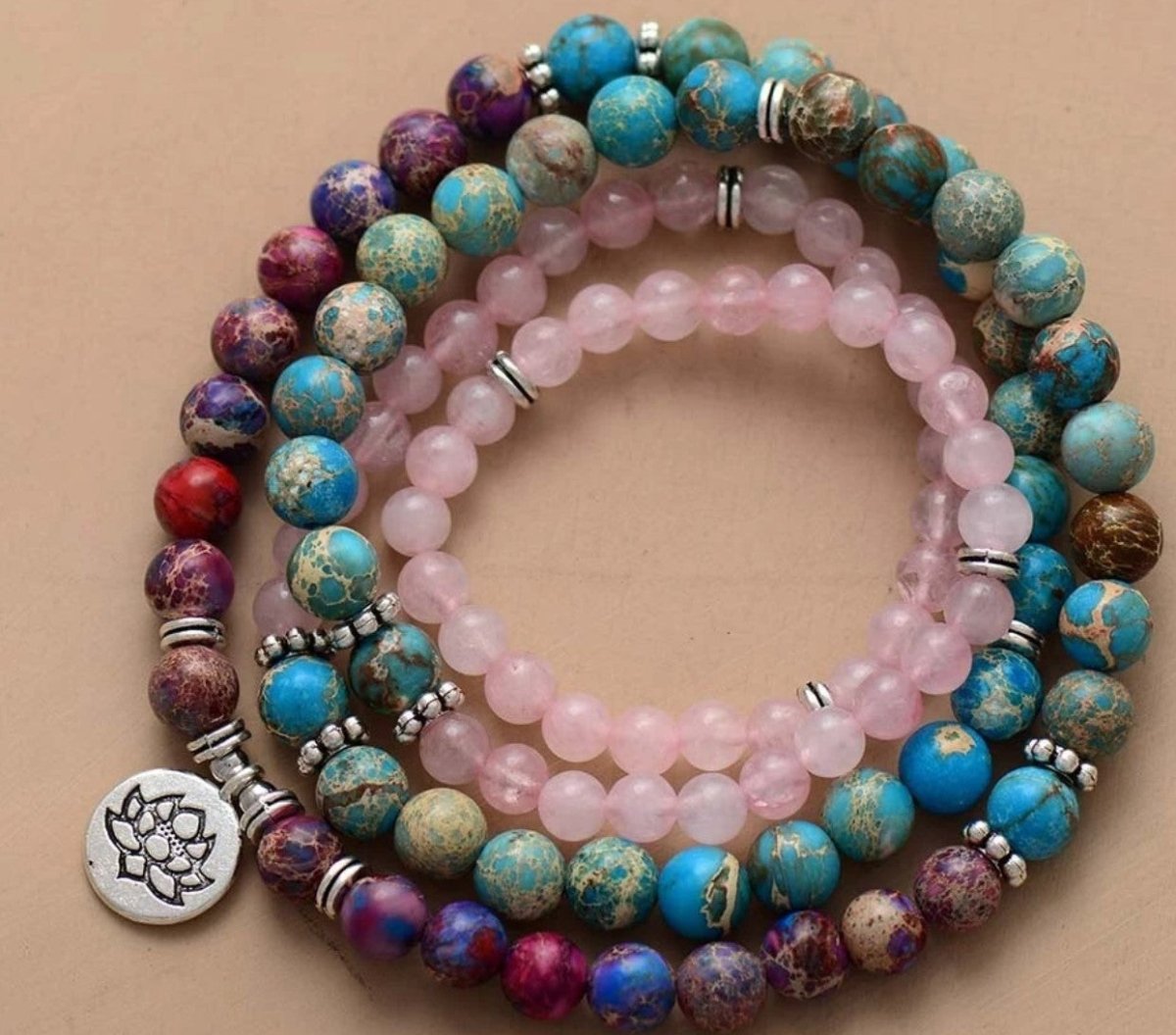 Lotus Peace Stone Bracelet - Serenity and Balance - EclipticJew