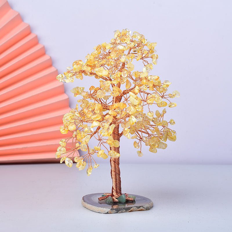 Natural Crystal Crushed Stone Fortune Tree Ornaments - EclipticJew