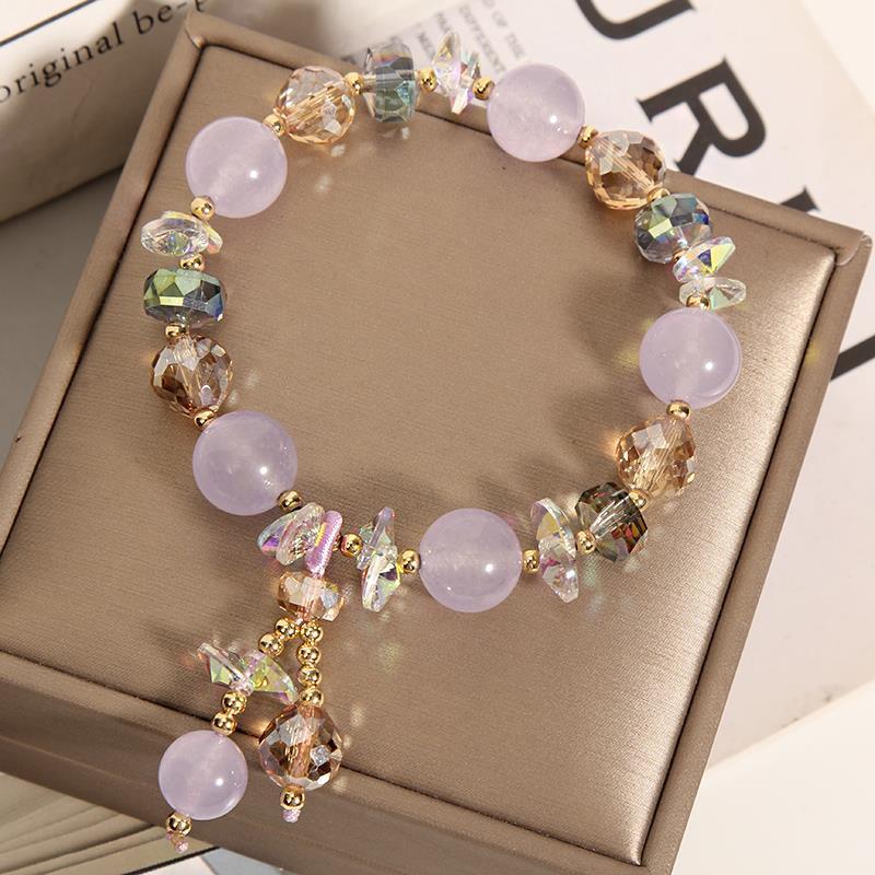 Original Handmade Aquamarine Crystal Bracelet For Women - EclipticJew