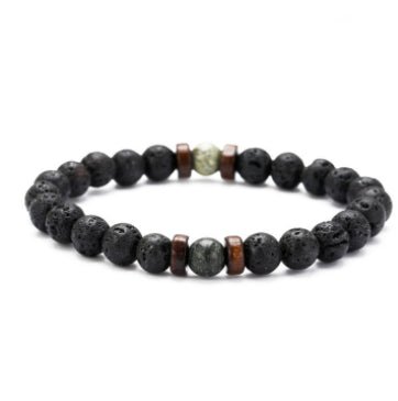 Personality Men's Black Volcanic Stone Bracelet - EclipticJew