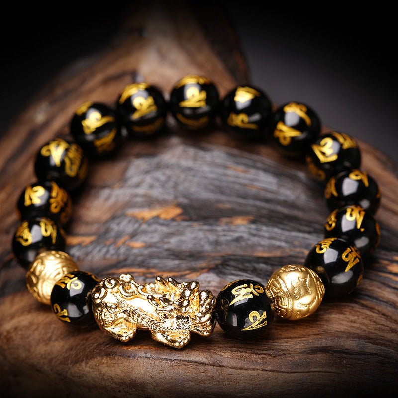 Prosperity Guardian - Black Obsidian Pixiu Wealth Amulet - EclipticJew