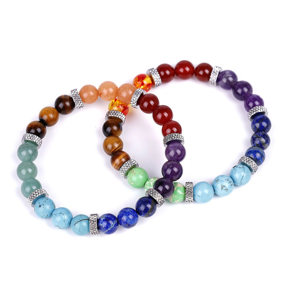 Seven Chakra Emperor Stone Bracelet - EclipticJew