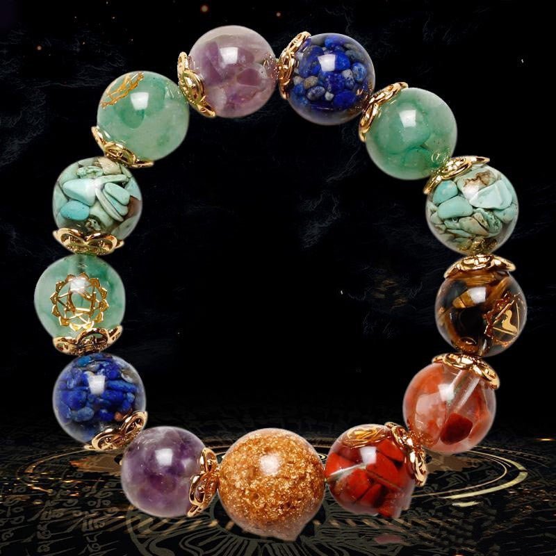 Seven Chakra Organ Bracelet Healing Energy Bracelet Crystal Bracelet - EclipticJew