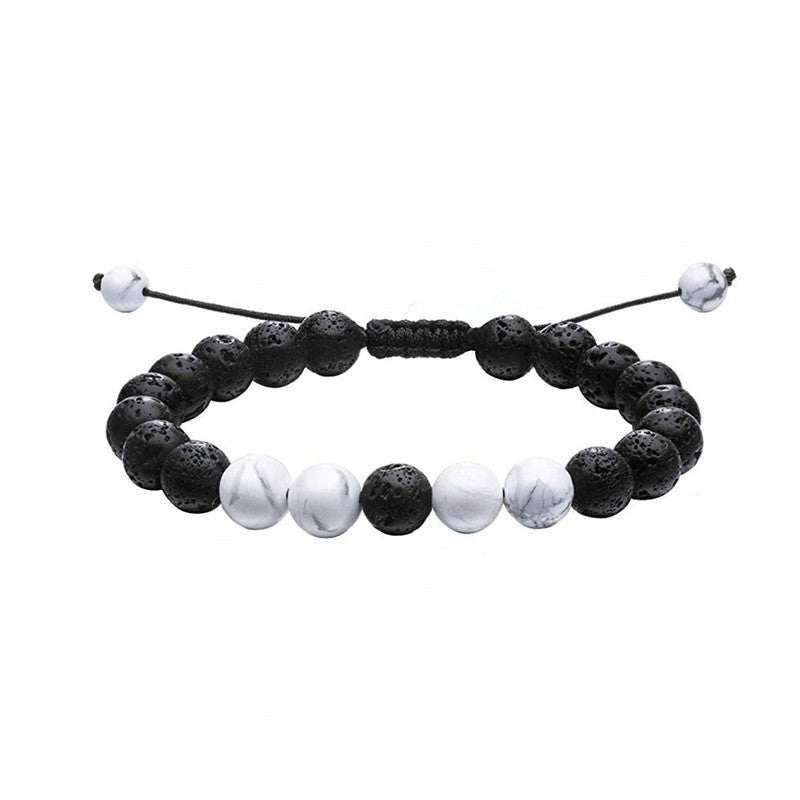 Tiger Eye Couple Bracelets Matte Black Agate Beads Bracelet - EclipticJew