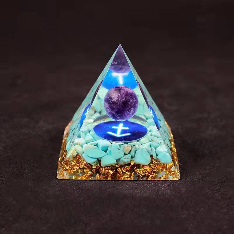Twelve Constellation Chakra Pyramid Crystal Gravel Bedroom Ornament - EclipticJew